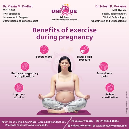 prenatal yoga benefits, prenatal yoga during pregnancy, best IVF center in Junagadh, Unique IVF Centre Junagadh, prenatal yoga Junagadh, ICSI treatment in Junagadh, holistic pregnancy care, yoga for pregnant women, pregnancy yoga classes Junagadh, reduce stress during pregnancy, improve sleep during pregnancy, emotional health in pregnancy, fertility support yoga, yoga and infertility treatment, safe prenatal exercises, IVF success tips, pregnancy wellness programs, gentle yoga for expectant mothers, strengthen body for labor, yoga and reproductive health