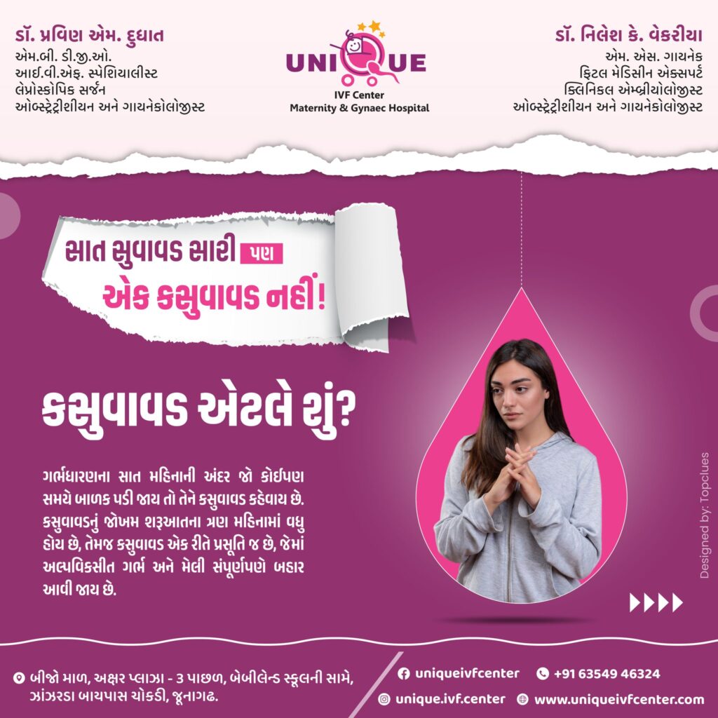 miscarriage treatment in Junagadh, causes of miscarriage, symptoms of miscarriage, best IVF center in Junagadh, ICSI treatment in Junagadh, early miscarriage signs, emotional impact of miscarriage, pregnancy loss support Junagadh, fertility after miscarriage, Unique IVF Hospital Junagadh, recurrent pregnancy loss solutions, hormonal causes of miscarriage, uterine abnormalities and miscarriage, high-risk pregnancy care Junagadh, IVF after miscarriage
