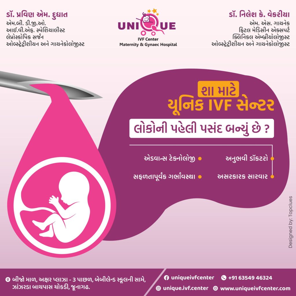 IVF treatment Junagadh, ICSI treatment Junagadh, embryo transfer precautions, Unique IVF Hospital Junagadh, fertility centre Junagadh, IVF success tips, male infertility treatment, female infertility solutions, emotional support during IVF, best IVF center Junagadh